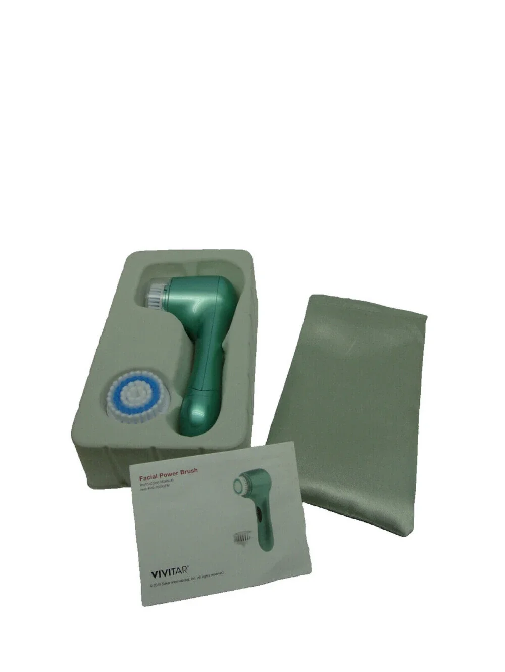3 pack Vivitar Facial Power Brush Cleansing Facial Brush Metallic, Marble Series